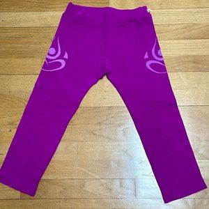 Shakti Purple Gym Yoga Workout Leggings Capri XS S